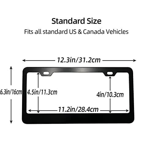 XHuiZio Ministry of Magic Authorized Muggle Vehicle License Plate Frame for Women/Men, Black Stainless Steel Car Tag Frame, 6"x12" 2 Holes & Screws Fits Standard US/CA - Thumbnail 3