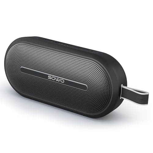 SOWO Portable Wireless Speaker with Bluetooth, Enhanced Immersive Bass, Partyboom Technology, 40W Loud Clear Stereo Sound, IP67 Waterproof, 16H Playtime for Outdoor, Camping and Travel - Deep Black - Image 1