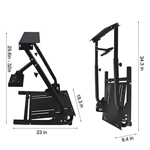 Nejoney Racing Wheel Stand, Height Adjustable & Foldable Steering Wheal Stand Compatible with Logitech G25,G27,G29,G920 Gaming Cockpit - Thumbnail 3