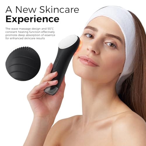 Face Scrubber Facial Cleansing Brush - Waterproof and Rechargeable Face Cleansing Brush with 4 LED Gentle Light, Cleansing, Exfoliating and Massaging, Electric Face Scrub Brush for Men & Women - Thumbnail 6