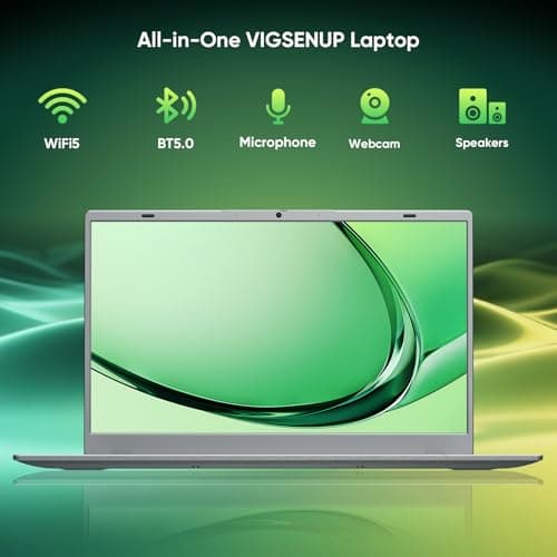 VIGSENUP 15.6" Laptop 16GB RAM 256GB NVMe SSD, Pentium Gold 6500Y (Beats N5095 up to 3.4GHz), Lightweight Notebook PC for Student Business Office, HD Port,Type-C PD Charging - Thumbnail 3