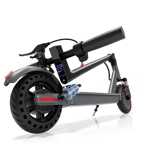 Aovowheel Electric Scooter for Adults, Electric Scooter, 10'' 500W Motor, Max 23 Miles Range, 24 Mph Top Speed with Dual Suspension, Portable Folding E-Scooter for Commuting