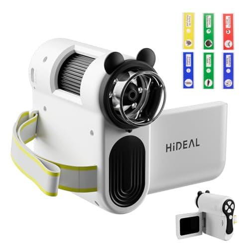 Hideal HP60 IPS Microscope for Kids: [Auto On & Off] [3-in-1] 2" Portable Handheld Microscope Miniscope, Pocket Mini Scope Educational Science Kit, Christmas Birthday Gifts for Kids, PC View, White