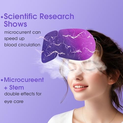 7Packs Microcurrent Heated Eye Mask for Dry Eye, Stree Relief Sleep Steam Eye Masks Disposable Self Heating for Warm Compress Dark Circles Puffiness Fatigue Travel Essentials Gift for Women Men - Thumbnail 3
