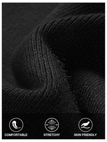 MEROKEETY Women's Sexy Off Shoulder Sweater Dress 2026 Winter Spring Long Sleeve Bodycon Club Night Out Mini Dresses, Black, Small - Thumbnail 5