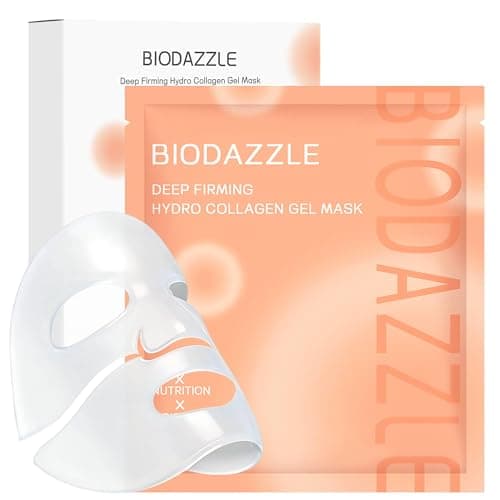 BIODAZZLE Bio-Collagen Real Deep Facial Mask Hydrating Overnight Hydrogel Mask Pore Minimizing Elasticity Firming And Moisturizing 33g x 4ea - Image 1