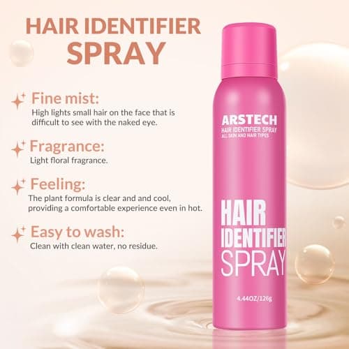 Hair Identifier Spray for Face Shaving Dermaplaning Tool 4 Pack Skin Body Dermaplaning Spray for Women with 16 Face Razor for Face Shaver Hair Removal Kit Excess Hair Dermaplane Razor for Women Face - Thumbnail 4