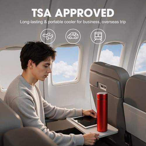 Insulin Cooler Travel Case TSA Approved, Portable Medication Cooler for 3–4 Pens, Refrigerated Medicine Case for Diabetic Supplies, Medicine Organizer with Reusable Ice Pack (Red) - Thumbnail 5