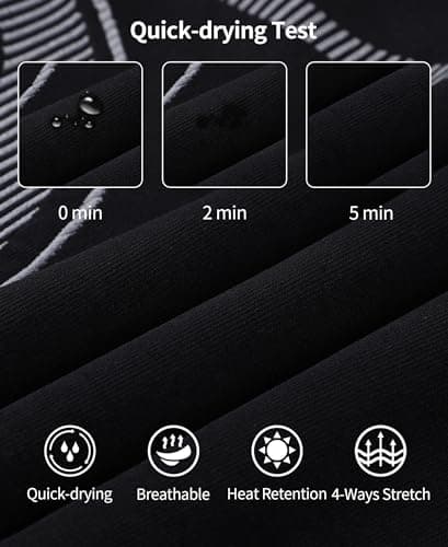 beautyin Warmth Kids Thermal Underwear Set Ski Long Underwear Johns for Cold Weather Black/Grey - Thumbnail 6