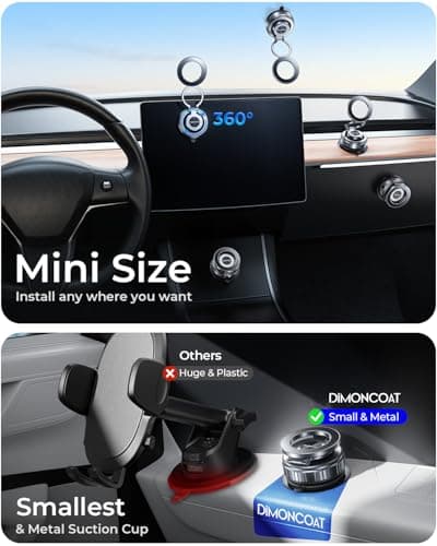 Magnetic Phone Holder for Car 2026 Heavy Duty Model [All Metal] 360° Adjustable Vacuum Suction Car Magsafe Phone Mount Cell Phone Holders for Your Car for iPhone 17 16 Pro Max 15 14 13 12 Plus - Thumbnail 2