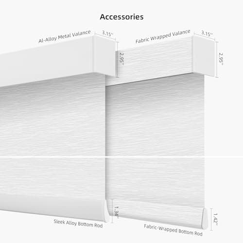 ZSTARR Motorized Blackout Window Blinds Customize Width(21-97 in) Remote Control Wireless and Rechargeable Roller Shades Blinds for Windows, Office,Home, Hotel, Club, Restaurant (Full Blackout White) - Thumbnail 5