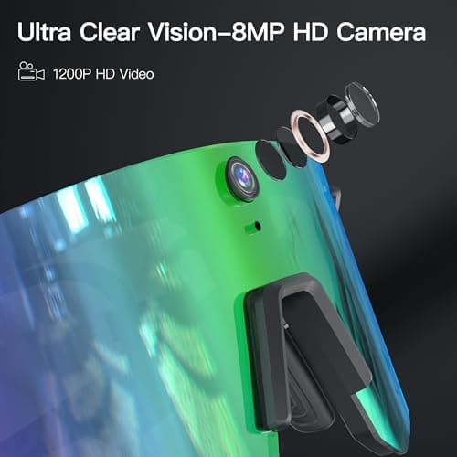 Sport AI Smart Glasses with Camera and EIS Stabilization, Bluetooth 8MP HD Camera 1200P Video Recording, AI Voice Assistant Photo Recognition, Real-Time Translation, Polarized Lenses Sunglasses - Thumbnail 3