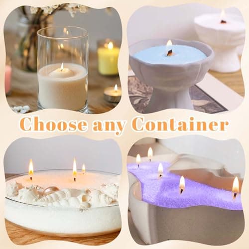 STRN Pearled Candle Sand Wax with 20 Wicks, 7 Scented Candle Beads, Candle Refill Kit, Home Fragrance Decoration for Candle Making DIY, Wedding Party - Thumbnail 2