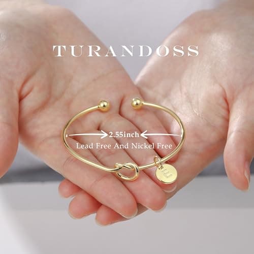 Turandoss Bracelets for Women - Knot Bracelet, Dainty Charm Initial Letter S Bracelet, Jewelry for Women - Thumbnail 4