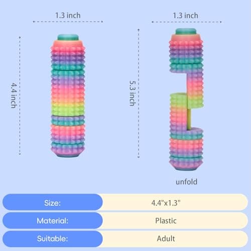 2PCS Fidget Toy for Adults,Little Ouchies Spiky Pain Stim Toy with Slider,Clicker,Spinner,Spinner,Ratchet 6 in 3Fidget Toy - Thumbnail 5