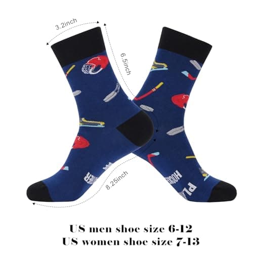GOAUS Novelty Socks Hockey Socks 4 Pack, Funny Gifts for Teen Boys Men Teenagers - Thumbnail 5