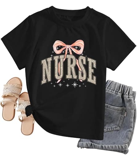 Nurse Shirt for Women - Cute Leopard Bow Nurse Life T-Shirt, Short Sleeve Appreciation Gift for Nurse Week, Nurses Day 2026 - Image 1