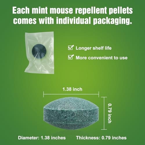 24 Packs Mouse Repellent Peppermint Oil Pest Control Repeller for Rodents Rats Spider Roach Ant Squirrel Indoor & Outdoor, Natural Mice Deterrent Pet & Family Safe Alternative to Traps & Poison - Thumbnail 4