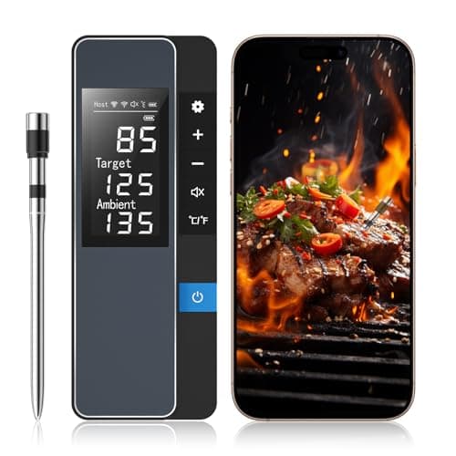 Smart Bluetooth Wireless Meat Thermometer, Real-Time Monitoring Control Digital Thermometer with Smart App, Meat Probe IP67 Waterproof High Accuracy Perfect for BBQ, Oven, Grill & Smoker - Image 1