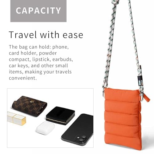 ACUARIO Small Crossbody Bag for Women, Lightweight Nylon Crossbody Bags, Trendy Womens Purse Fashion Sling Bag Handbag for Travel,gym, shopping - Thumbnail 4