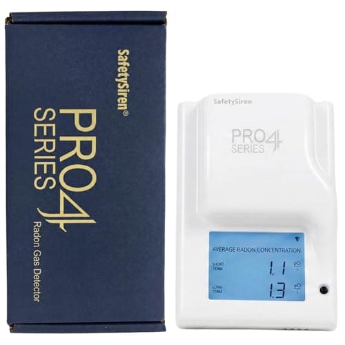 Safety Siren Pro4 Radon Detector, Continuous Radon Gas Monitoring with Audible & Visual Alarms | Short & Long-Term Radon Detection for Home, Basement, Garage and Office Use | Made in USA, Since 1993 - Image 1
