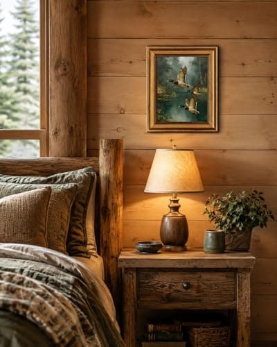 Gold Framed Wall Art, Vintage Mallard Duck Canvas Prints, Flying Ducks Rustic Cabin Lake Picture Wall Decor, Farmhouse Wildlife Nature Artwork for Living Room Hunting Lodge, Man Cave 9x11 inch - Thumbnail 5