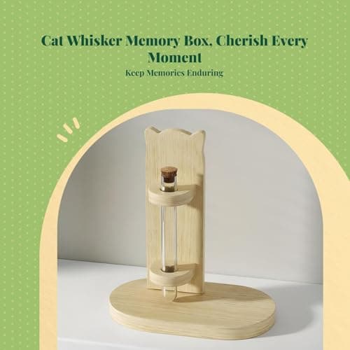 Commemorative Whisker Collector Ornaments Transparent Whisker Jar Cat Whisker Storage Box for Cats Kitten, 18x10x20cm - Thumbnail 4