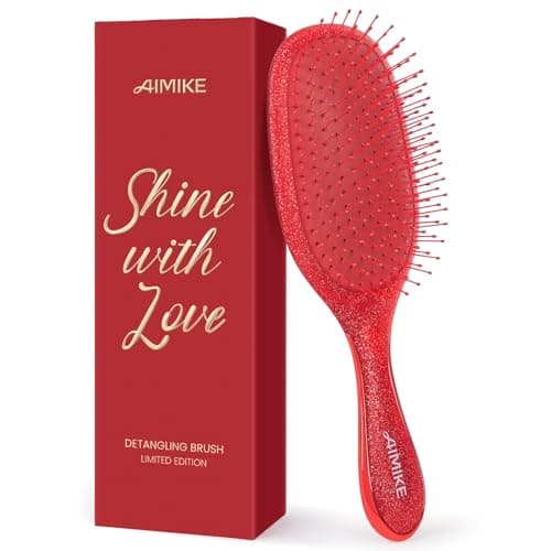 Gift for Women, Gifts for Kids & Teen Girls, AIMIKE Painless Hair Brush Detangler w/Soft Bristles, Extra Gentle Hairbrush for Fine or Daughter's Hair, Ideal Holiday Presents - Image 1