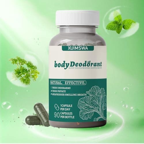 Body Deodorizing Supplement,Body Deodorizer Capsules,Chlorophyll Body Deodorant Supplement,90 Capsules/Bottle (2PCS) - Thumbnail 3