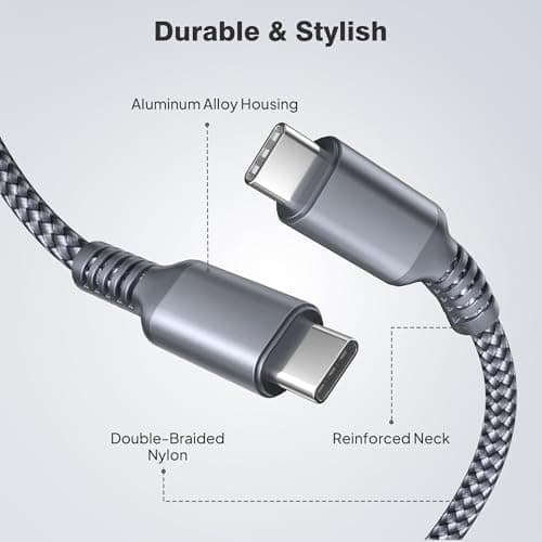 Elebase iPhone 17 Pro Max Charging Cord 3.3/6.6/10FT 3 Pack,USB C to Type C,60W Fast Charger USBC Car Carplay Cable for Apple 17e 16,AirPods 4,iPad 10 9 8 7 Mini 6,Samsung Galaxy S26 S25 Plus Tab S11 - Thumbnail 4