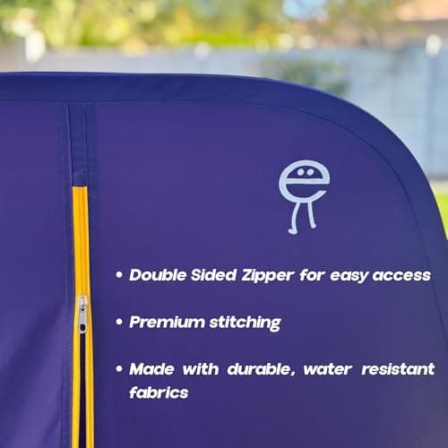 Change Up Kids Pop-Up Changing Tent 55 inch – Royal Purple Portable Privacy Pod for Kids | Lightweight, Easy-Fold Changing Room for Beach, Dance, Travel or Outdoor - Thumbnail 4