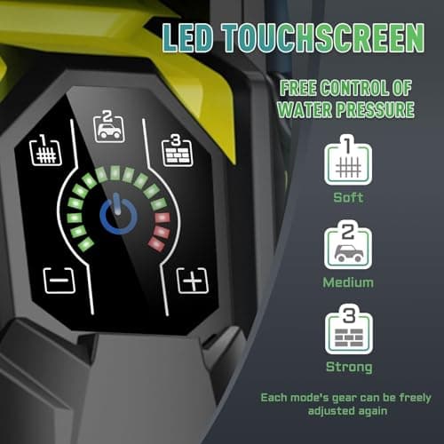 Pressure Washer with Touch Screen, 5000PSIIMAX Power Washer with Foam Cannon, Washer Pressure Machine for Cars, Fences, Patios, Decks and Driveway Cleaning - Thumbnail 3