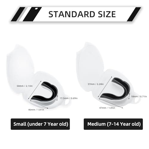 5 Pack Kids Youth Mouth Guard for Sports, Boys Girls Mouth Guard with Case, Child Teen Sports Mouthguard for Football Lacrosse Basketball Boxing Soccer Taekwondo MMA Karate - Thumbnail 3