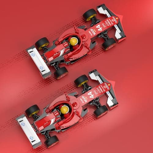 Xbert Race Cars Building Sets, High‑Speed Car Toy for Kids, Boys & Girls, Red Model Car Kits for Display and Play, Collectible Vehicle Blocks Set, for Racing Cars Fans - Thumbnail 4