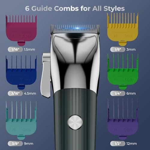 COMZIO® Professional Hair Clippers for Men, Professional Barber Clippers and Trimmer Set, Mens Cordless Hair Clipper for Barbers Haircut Kit Fade - Thumbnail 5