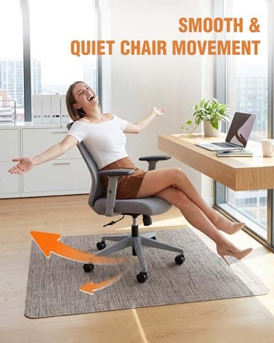 Carvapet Office Chair Mat for Hardwood Floor, 36x48 Inch Heavy Duty Floor Protector, Non Slip Desk Chair Mat for Rolling Computer Gaming Chairs, Easy to Clean Light Brown - Thumbnail 5