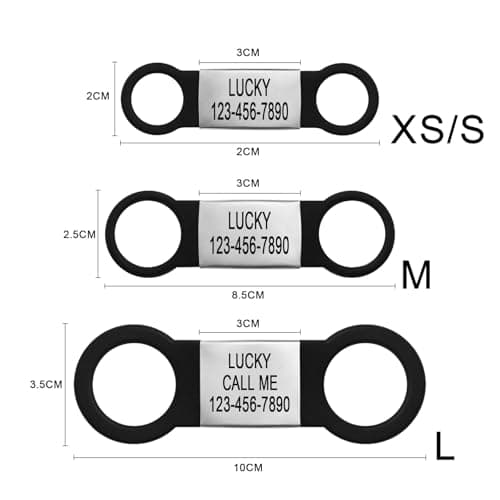 Personalized Dog Collar with Name Plate, Custom Reflective Nylon Dog Collars with Silent Name ID Tag, 4 Adjustable Sizes X-Small Small Medium Large for Boy, Girl Dogs(Laser) - Thumbnail 2