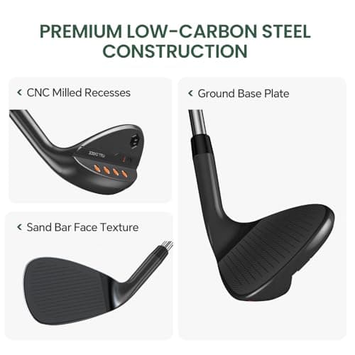 FULL CHOICE Golf Wedges, 52 Degree Golf Sand Wedge, Gap Wedge, Lob Wedge Golf Clubs, Wedges Golf Clubs for Men Women Right Hand, CNC Milled Face for More Spin and Control - Thumbnail 5