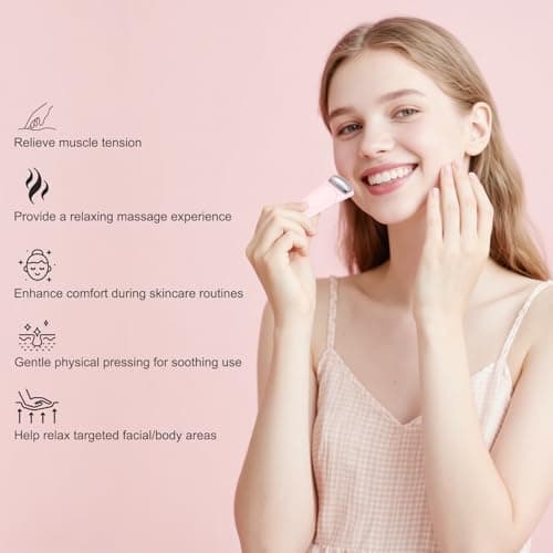 VISDOLL Mini Stainless Steel Ice Facial Roller Face & Under Eye Roller, Travel Size Cooling Facial Tool, for Under Eye Areas that Feel Puffy Or Have A Tired, Dark Look, Skincare Product Scoop - Thumbnail 4