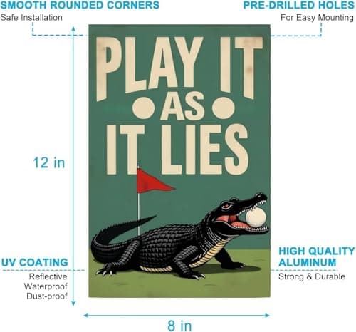 Carastora Golf Wall Decor Sign - Funny Tin Sign - Vintage Style Metal Plaque for the Man Den, Club, Bar or Sports Room, 8x12 Inch - Thumbnail 6