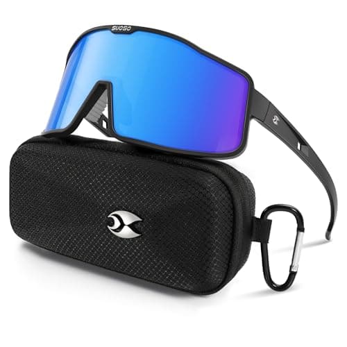 suoso Sports Cycling Glasses for Men: UV400 Polarized Wraparound Sunglasses for Women Running Riding Fishing Baseball TR90 - Image 1