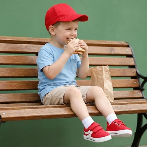 STQ KIDS Toddler Girl Shoes Wide Toe Box Shoes Lightweight Girl Sneakers Non-Slip Zero Drop Active Kids Walking Running Tennis Shoe Red Toddler 5 - Thumbnail 3