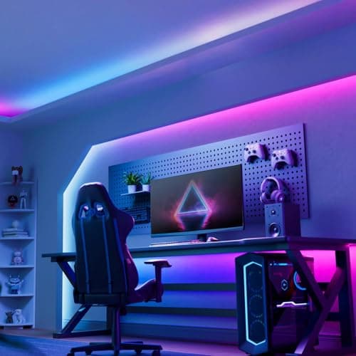 YEELIGHT LED Strip Lights, 66FT Smart Light Strips with 360 LEDs & Music Sync, RGB Color Changing Light with Bluetooth Connected and APP Control, Lights for Bedroom, Home Room Decor, Party, 2x33FT - Thumbnail 6