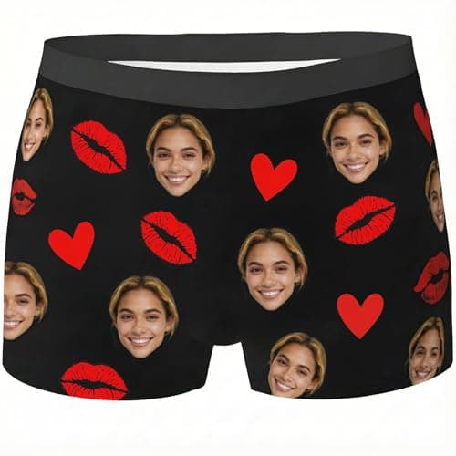 Personalized photo-printed underwear set - This underwear gift featuring a personalized face pattern is a delightful surprise for your loved one and is perfect for birthdays, anniversaries, or pranks. - Thumbnail 6