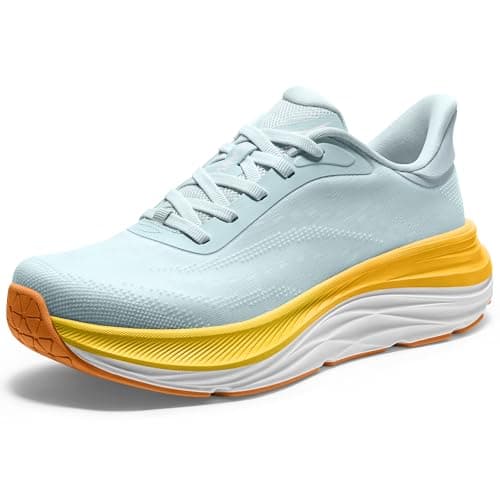Vilanva Women's Walking Shoes Cushion Comfortable Running Tennis Shoes Non-Slip Workout Gym Athletic Breathable Fashion Sneakers (Light Blue 6.0) - Image 1