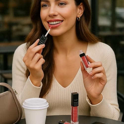 Lip Oil Set – Hydrating Lip Gloss, Non-Sticky Clear Lip Oil for Shiny & Moisturized Lips | Glossy, Tinted Lip Care, Plumping Lip Oils | Gift for Women & Girls 3pcs (Set A) - Thumbnail 5