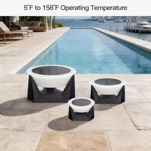 MVBT Solar Floor Lamp, Medium Solar Lantern, 3000K LED Outdoor Lanterns for Porch, Dusk to Dawn Outdoor Lights for Patio, Waterproof Floor Lamps, Modern Garden Lights Free Standing for Deck Table Yard - Thumbnail 6