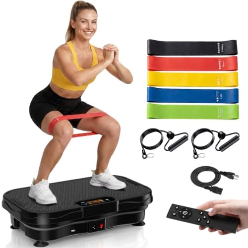 Vibration Plate for Lymphatic Drainage Weight Loss with Bluetooth, Black
