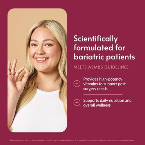 Bariatric Advantage Ultra Multi Without Iron - High Potency Multivitamin - for Bariatric Surgery Patients - Bariatric Multivitamin Capsule - with Calcium, Vitamin C & More - 270 Capsules - Thumbnail 2