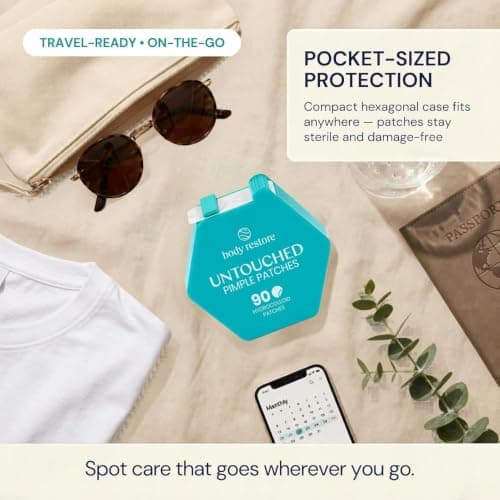 Body Restore Hydrocolloid Acne Patches – Pimple Patches for Face, Hygienic Dispenser, Invisible Zit Stickers for Breakouts, Convenient Spot Treatment Acne Dots – 90 Count - Thumbnail 6